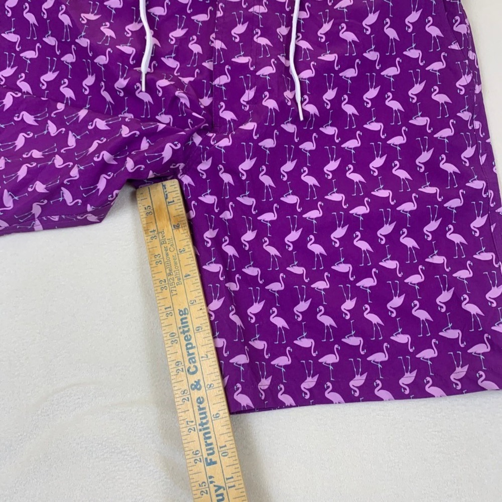 Bonobos Mens Flamingo‎ Print Swim Trunks Purple 9 Inch Inseam Size 34 - Picture 5 of 9